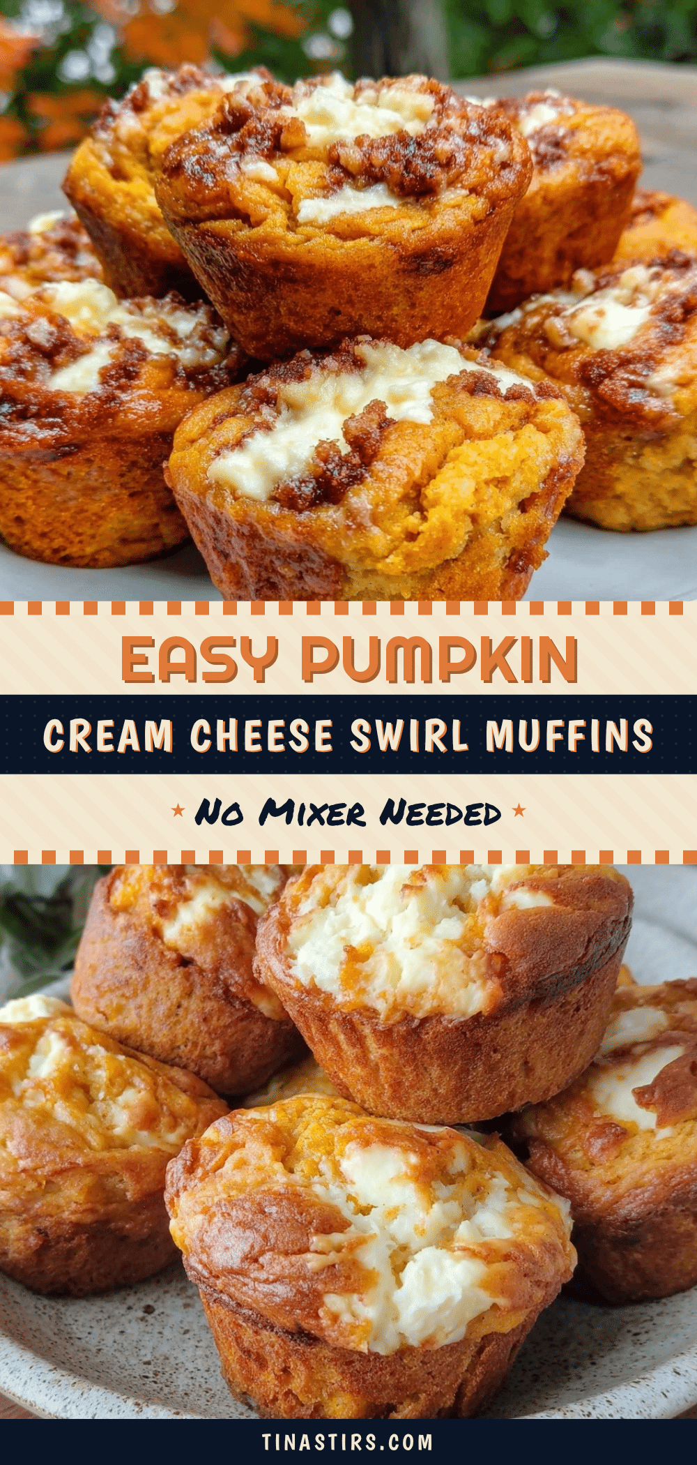 pumpkin cream cheese swirl muffins recipe