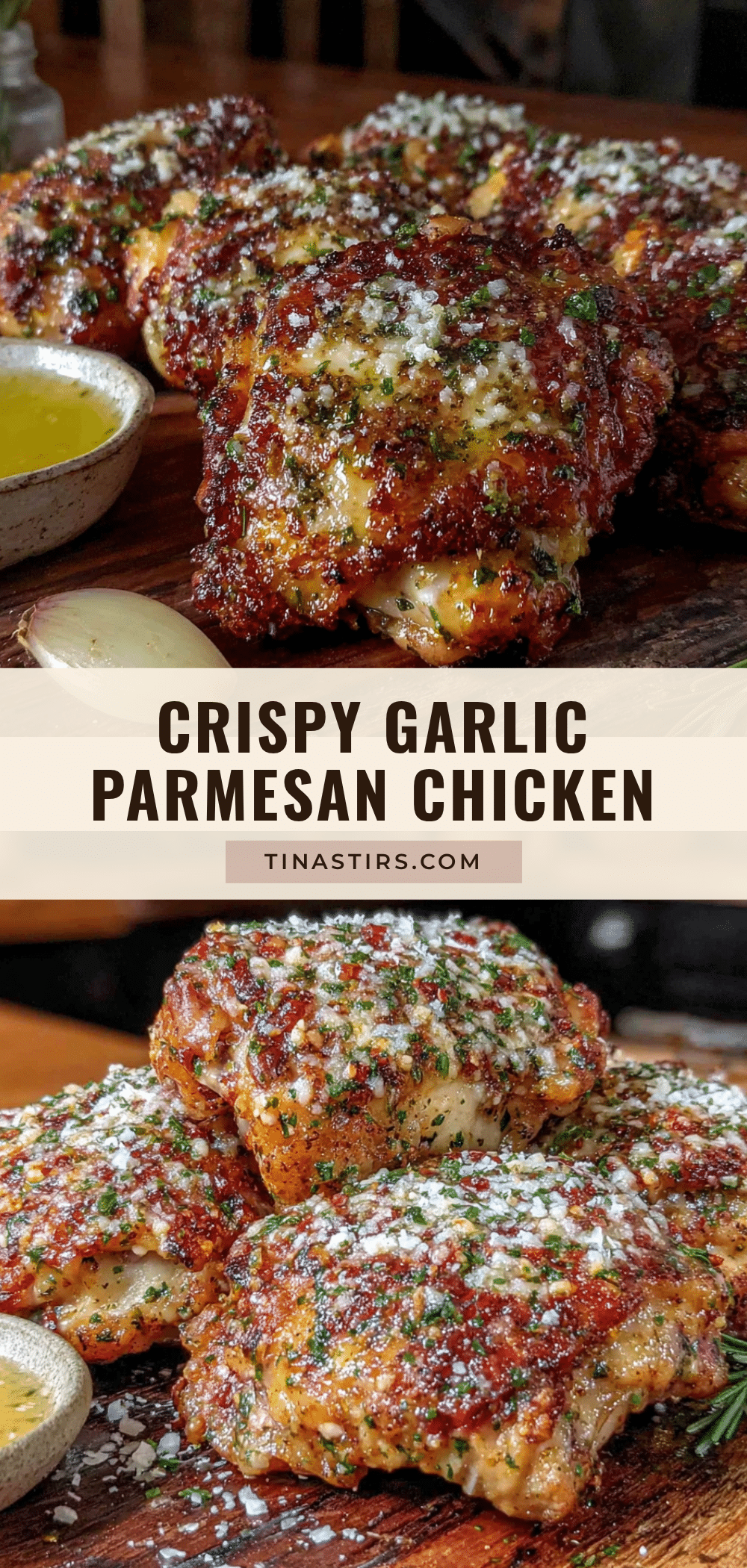 air fryer garlic parmesan chicken thighs recipe