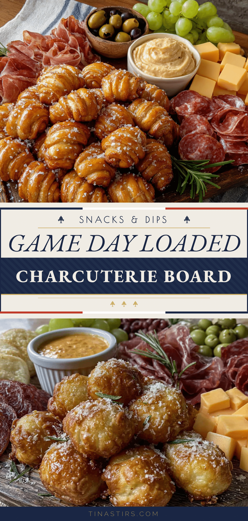 best loaded football charcuterie board with pretzel bites recipe