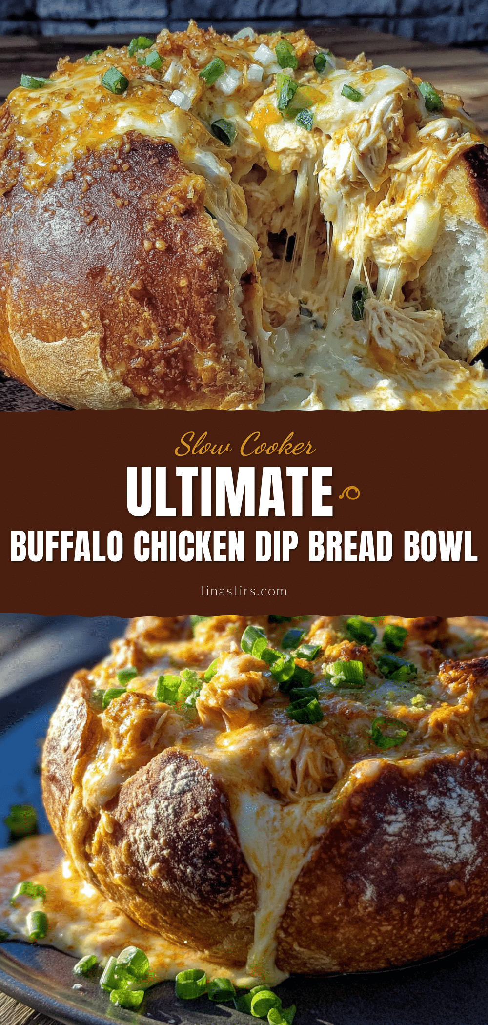 buffalo chicken dip stuffed bread bowl recipe