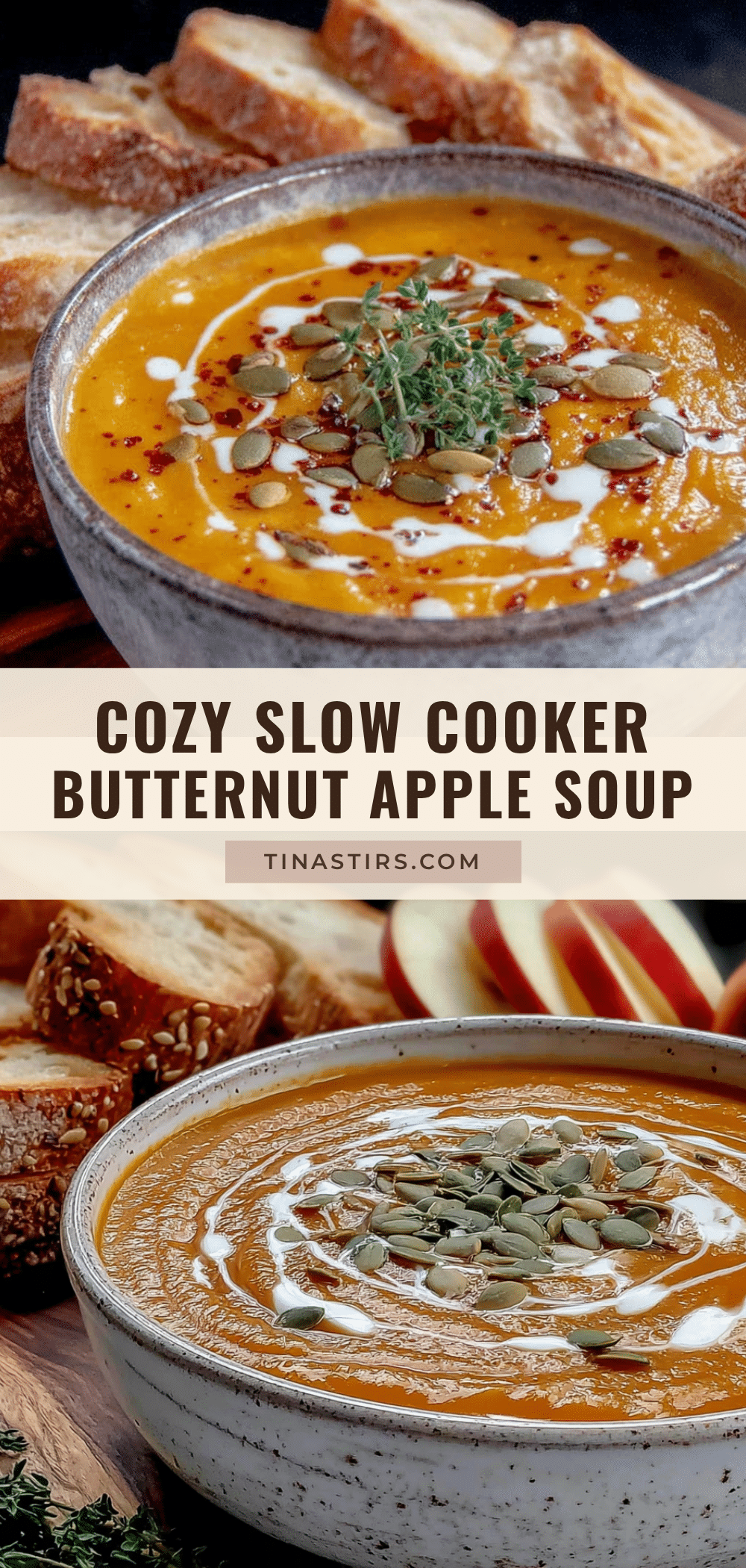 cozy slow cooker butternut squash apple soup recipe