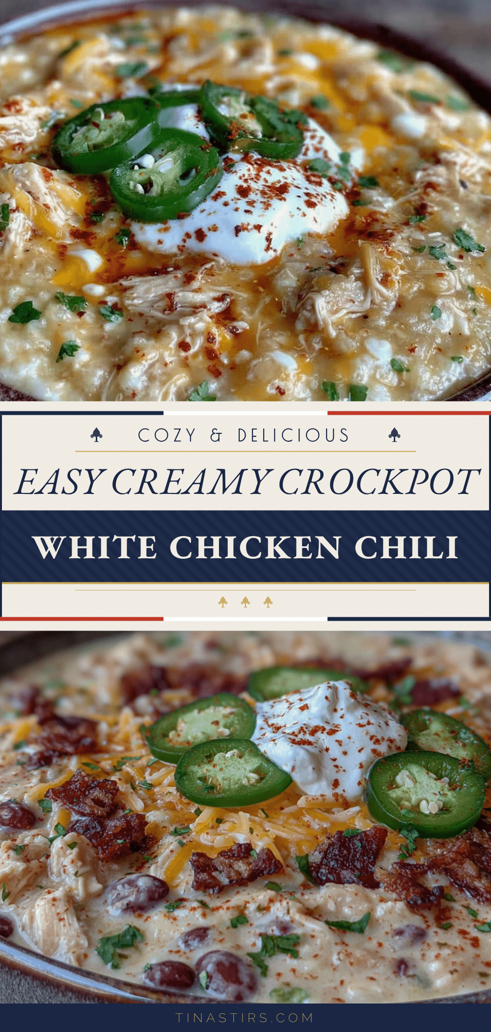 creamy crockpot white chicken chili recipe