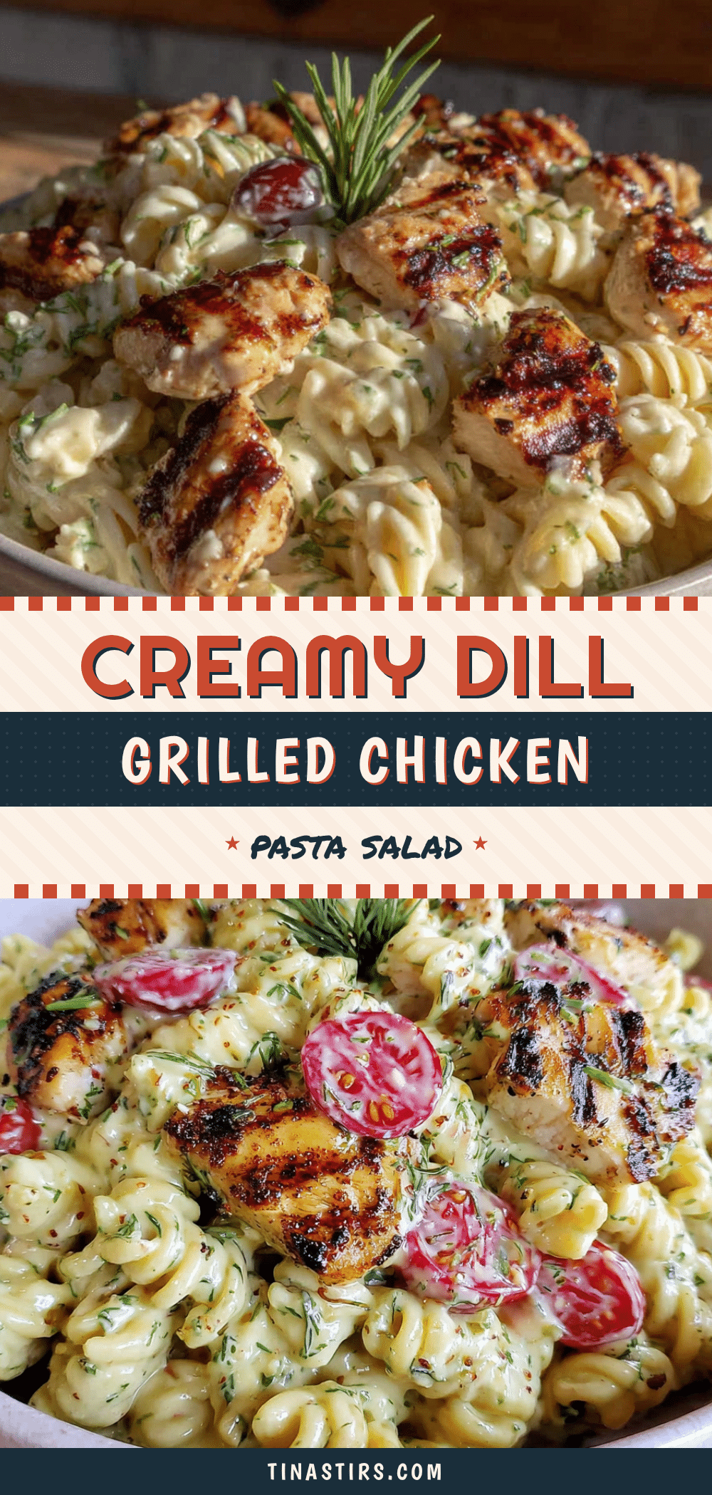 creamy dill pasta salad with grilled chicken recipe