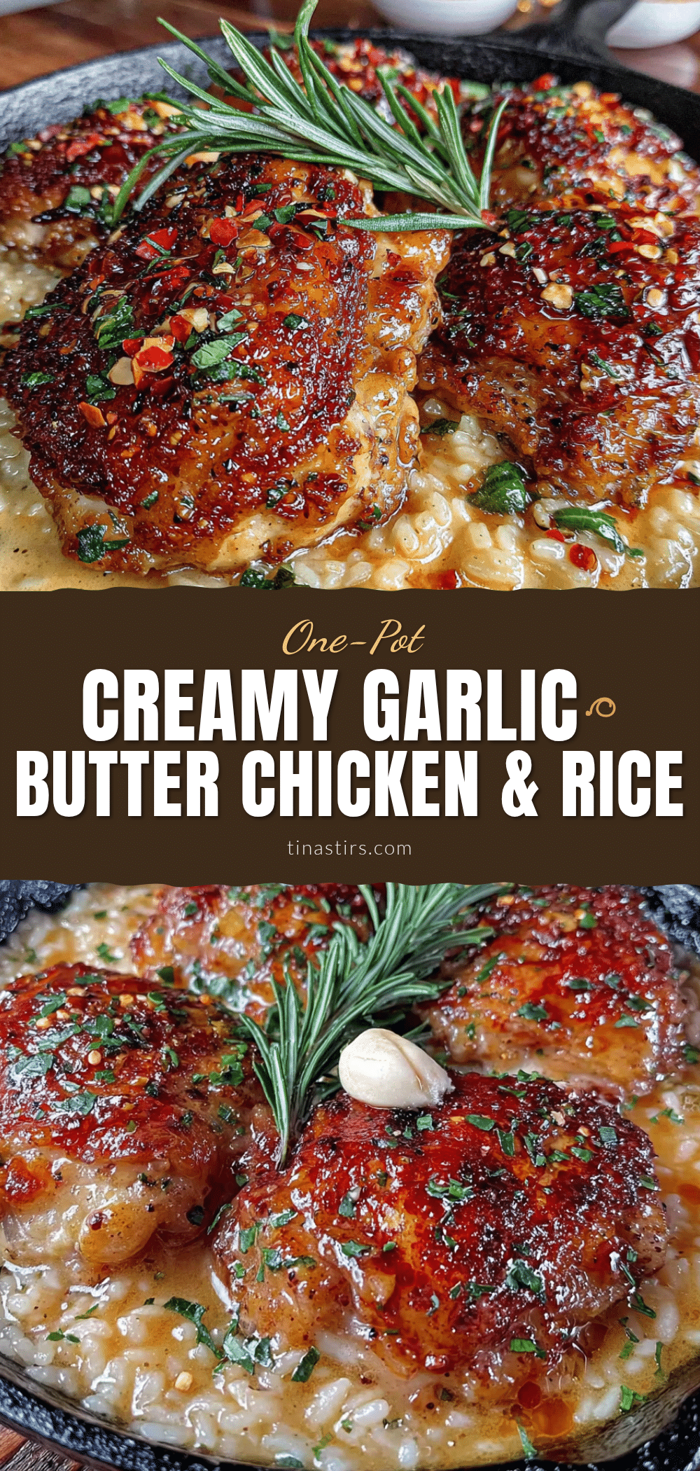 creamy garlic butter chicken and rice recipe
