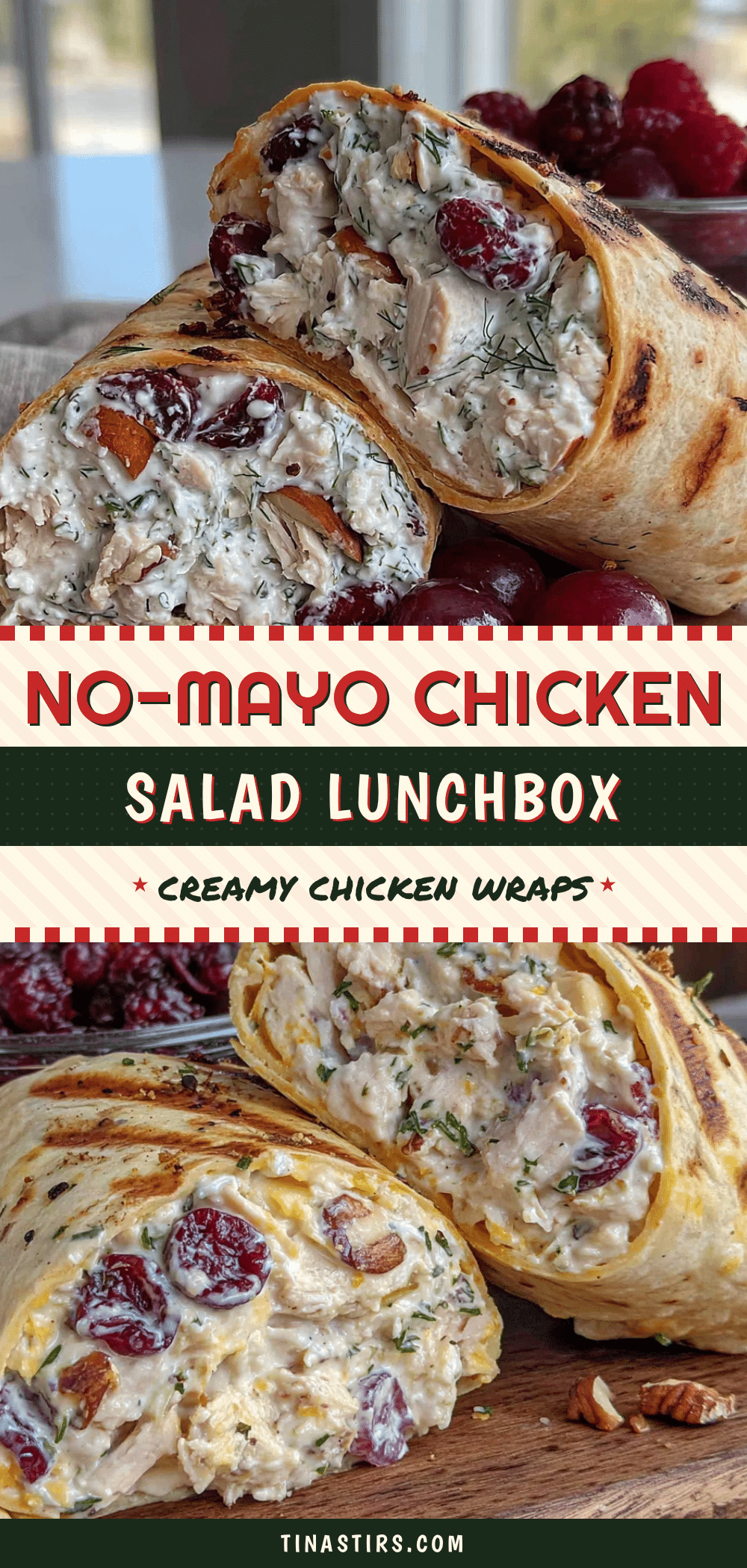 creamy no-mayo chicken salad wraps recipe