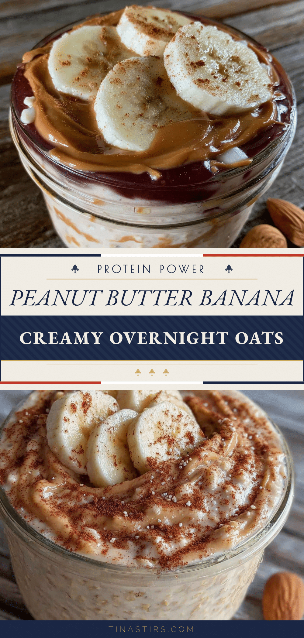 creamy overnight peanut butter banana protein oats recipe