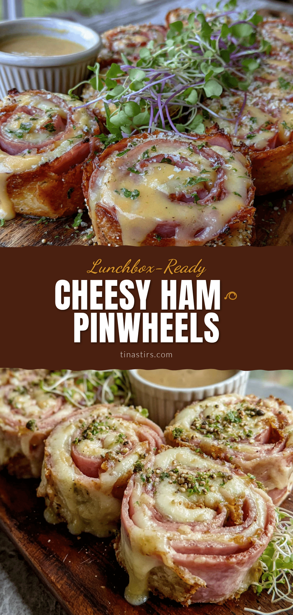 Easy Cheesy Ham and Provolone Lunchbox Pinwheels recipe