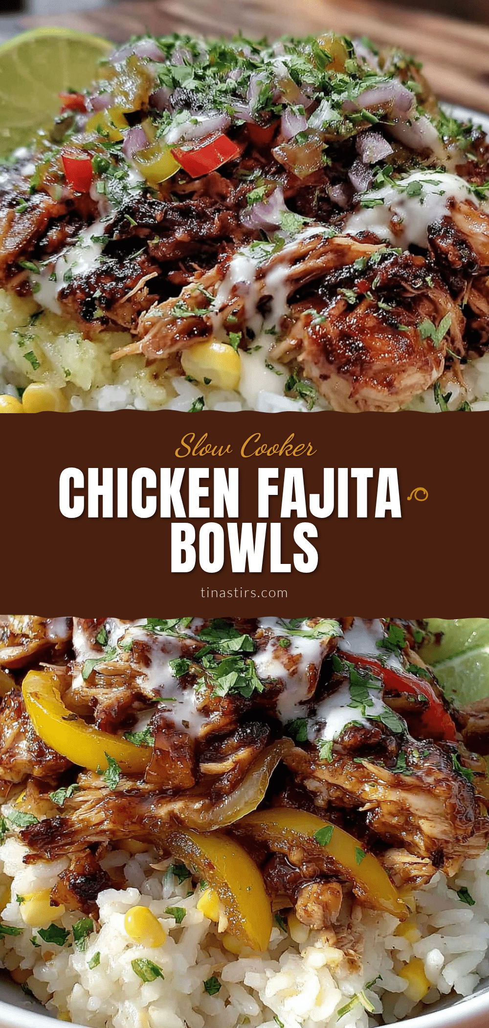 easy slow cooker chicken fajita bowls recipe