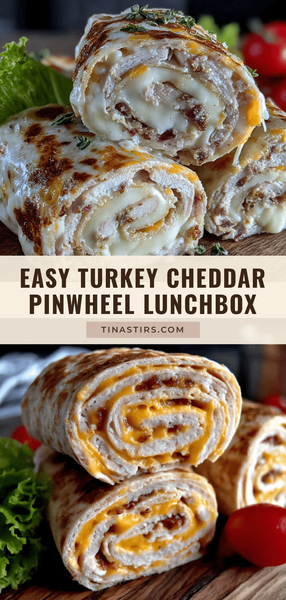 easy turkey cheddar pinwheel wraps recipe