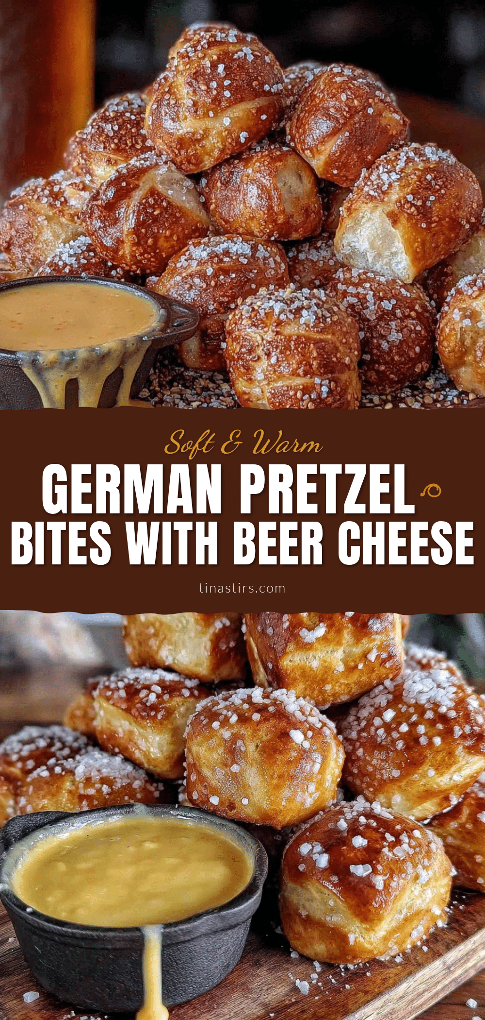 German pretzel bites with beer cheese dip recipe