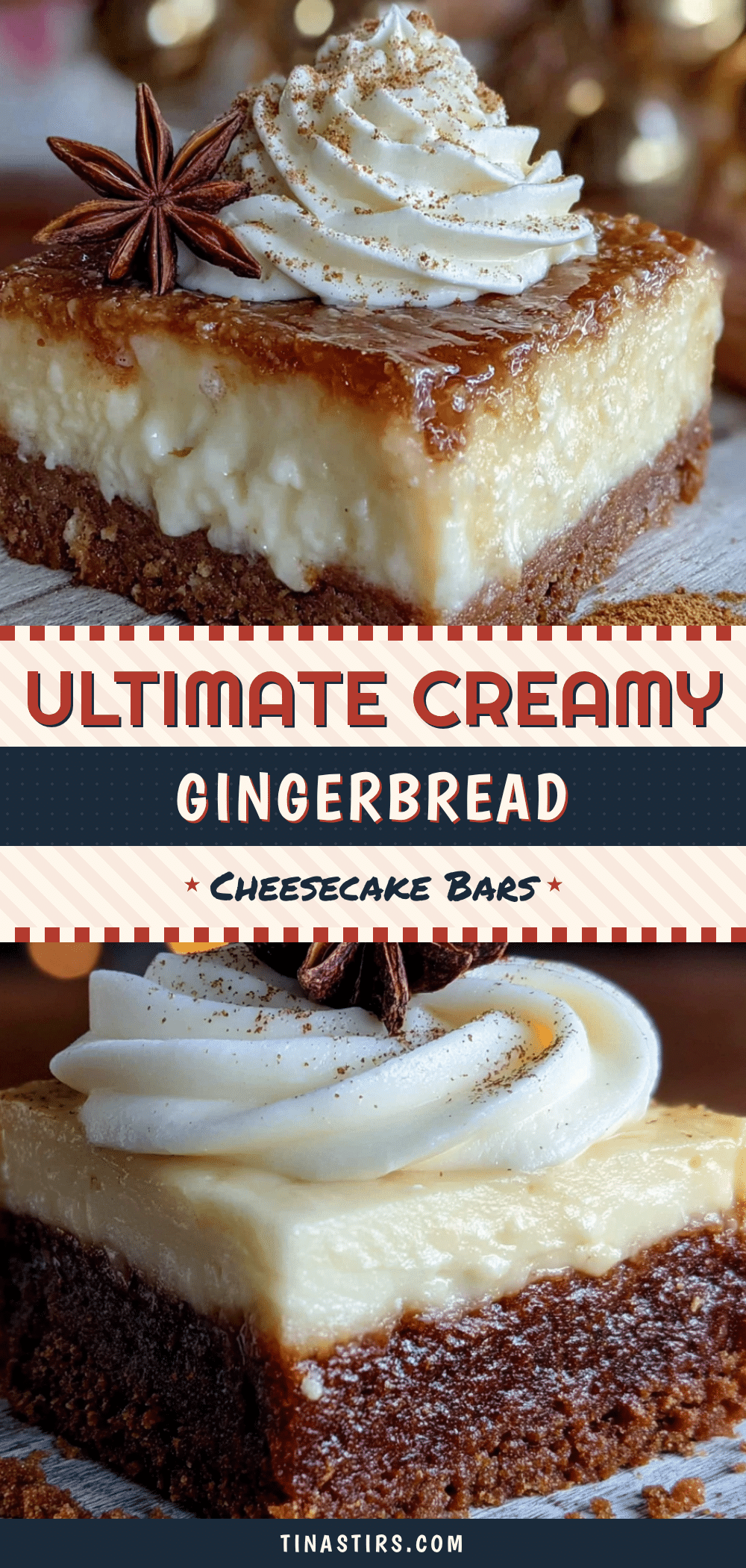 gingerbread cheesecake bars recipe