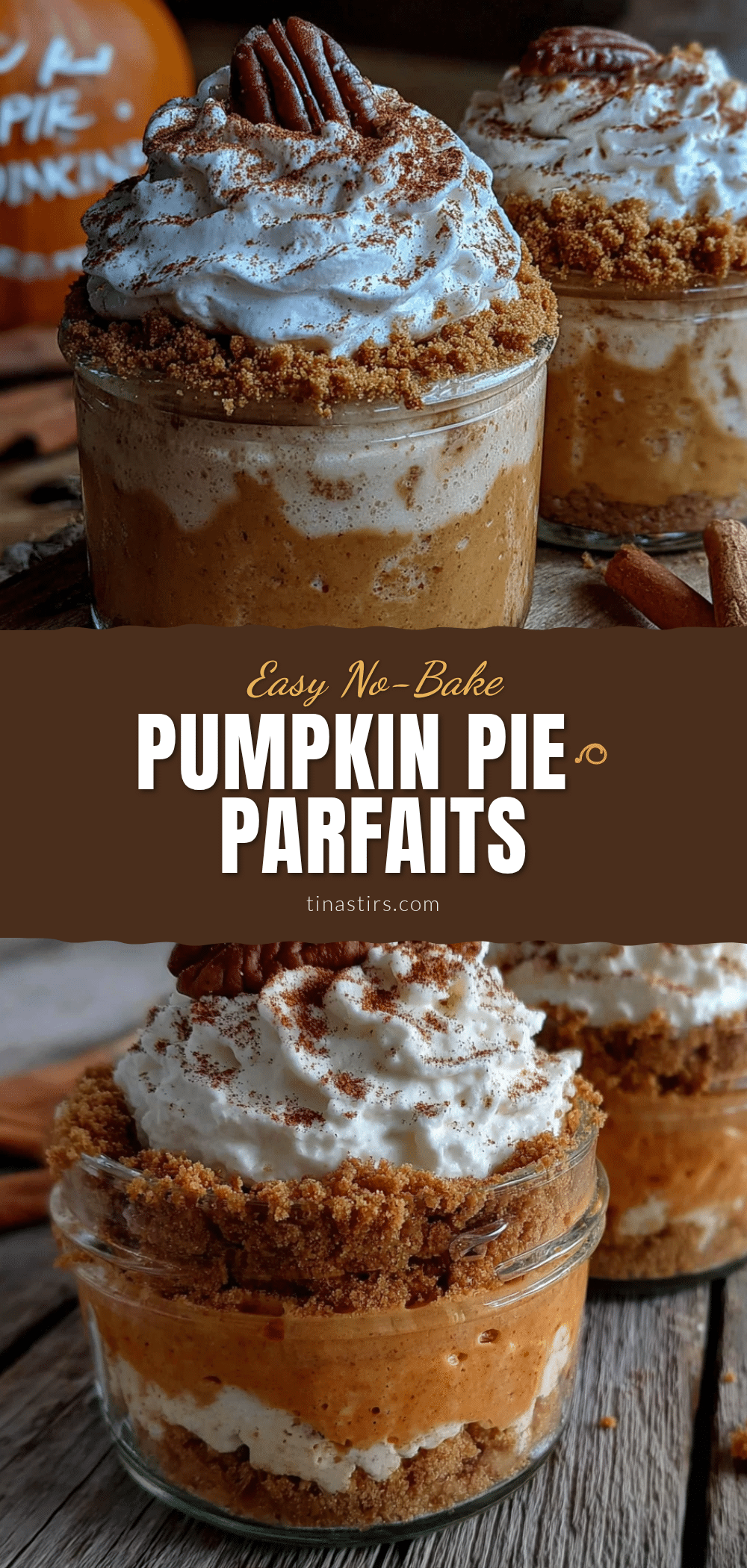 no-bake pumpkin pie parfaits recipe