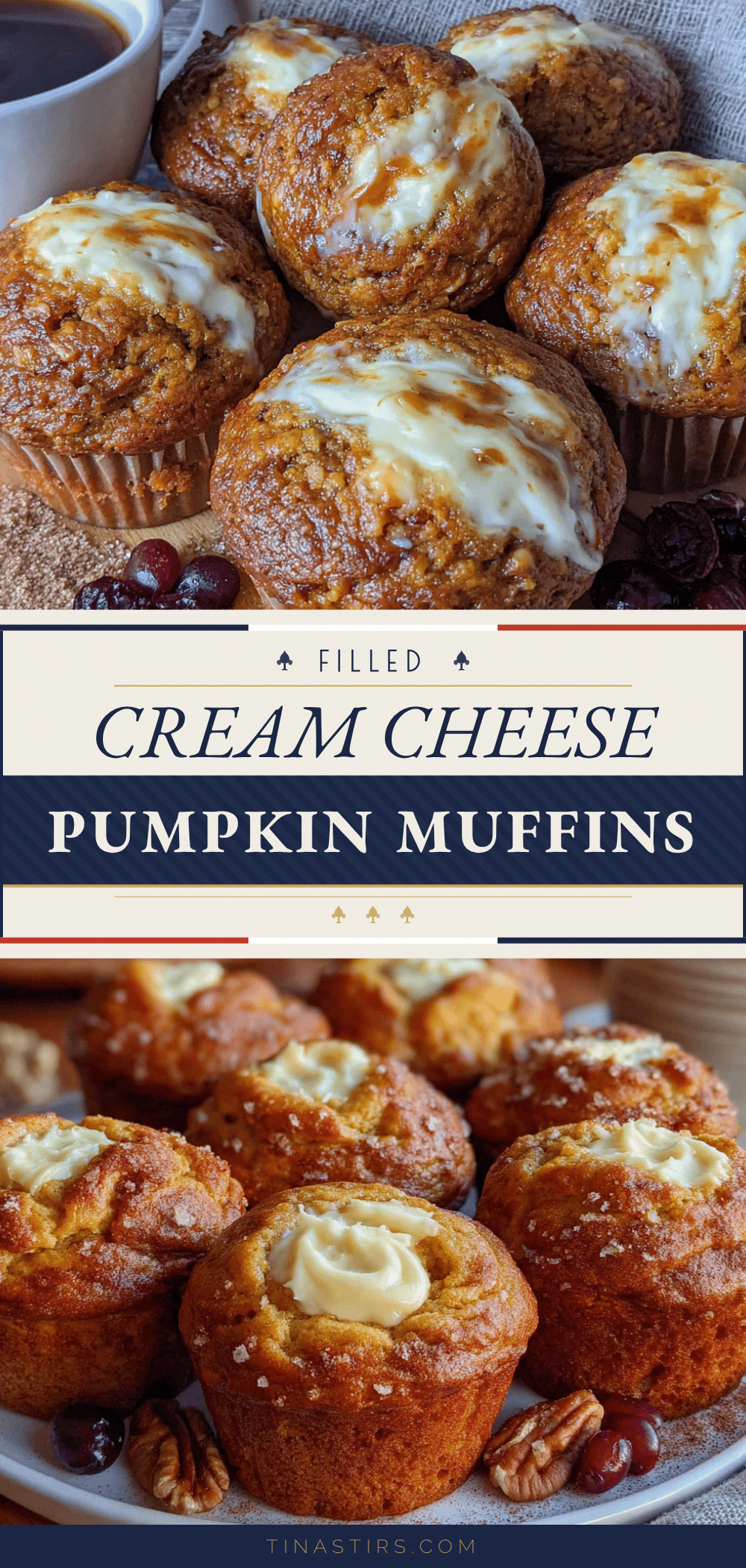 pumpkin muffins with cream cheese filling recipe