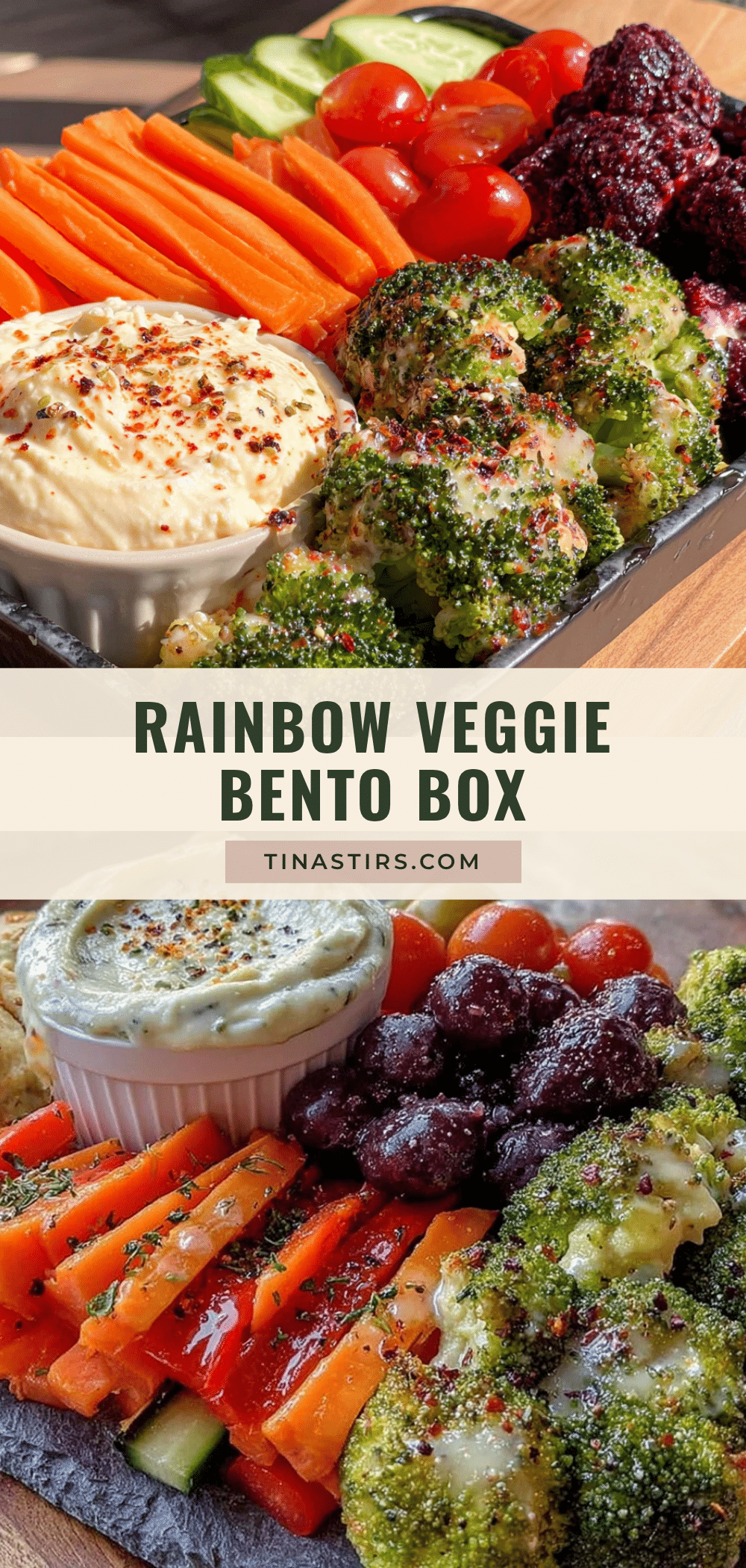 rainbow veggie bento box recipe