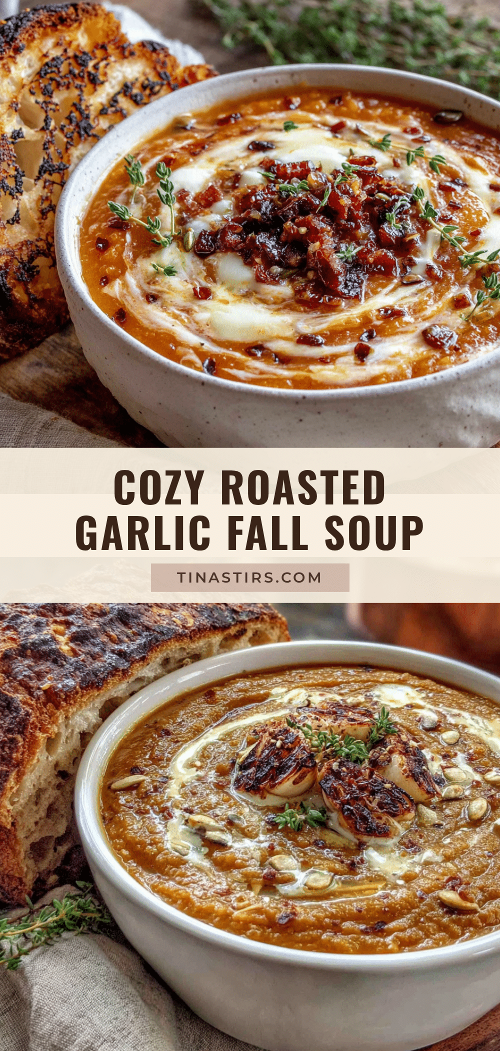 roasted garlic and fall vegetable soup recipe
