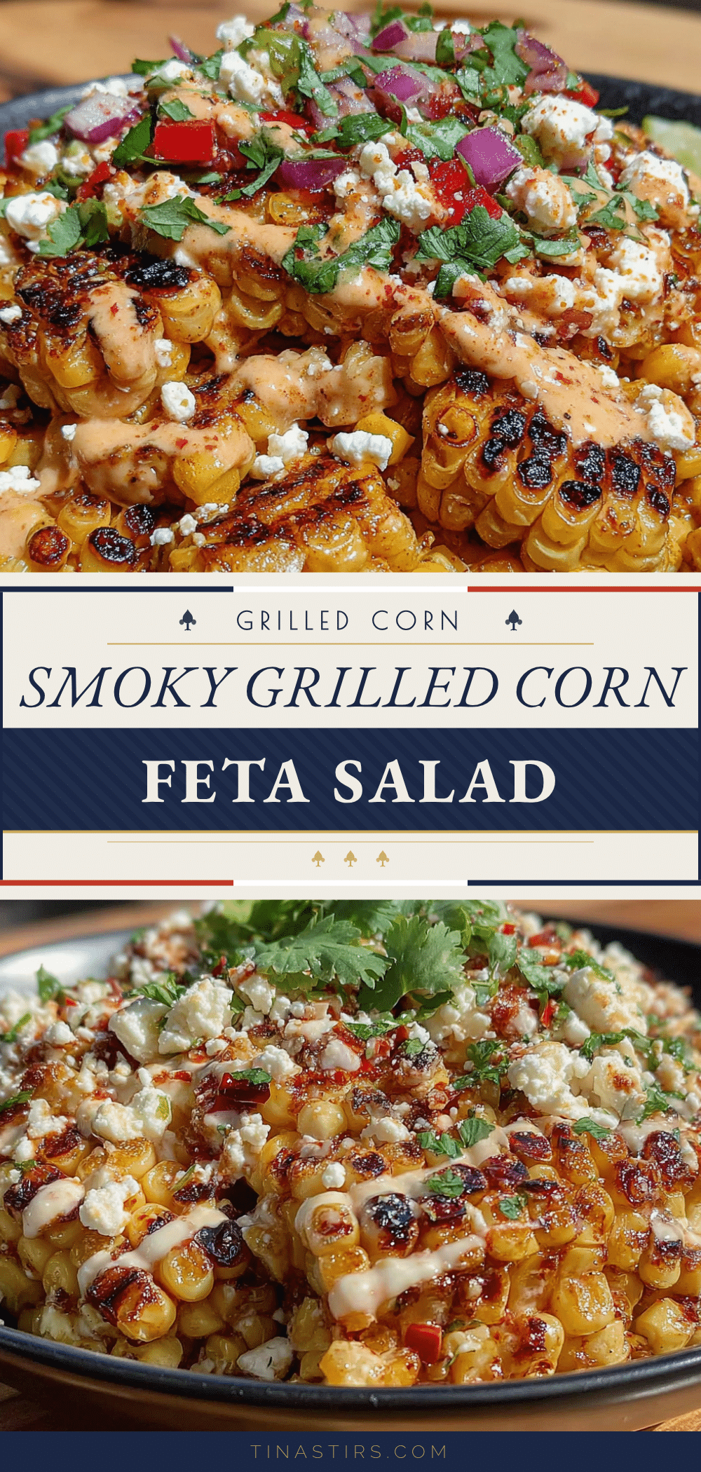 smoky grilled corn feta salad recipe
