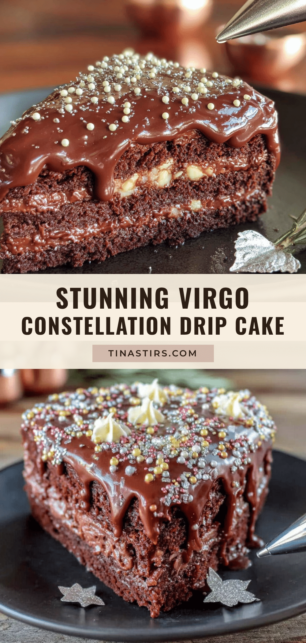 stunning virgo constellation drip cake recipe