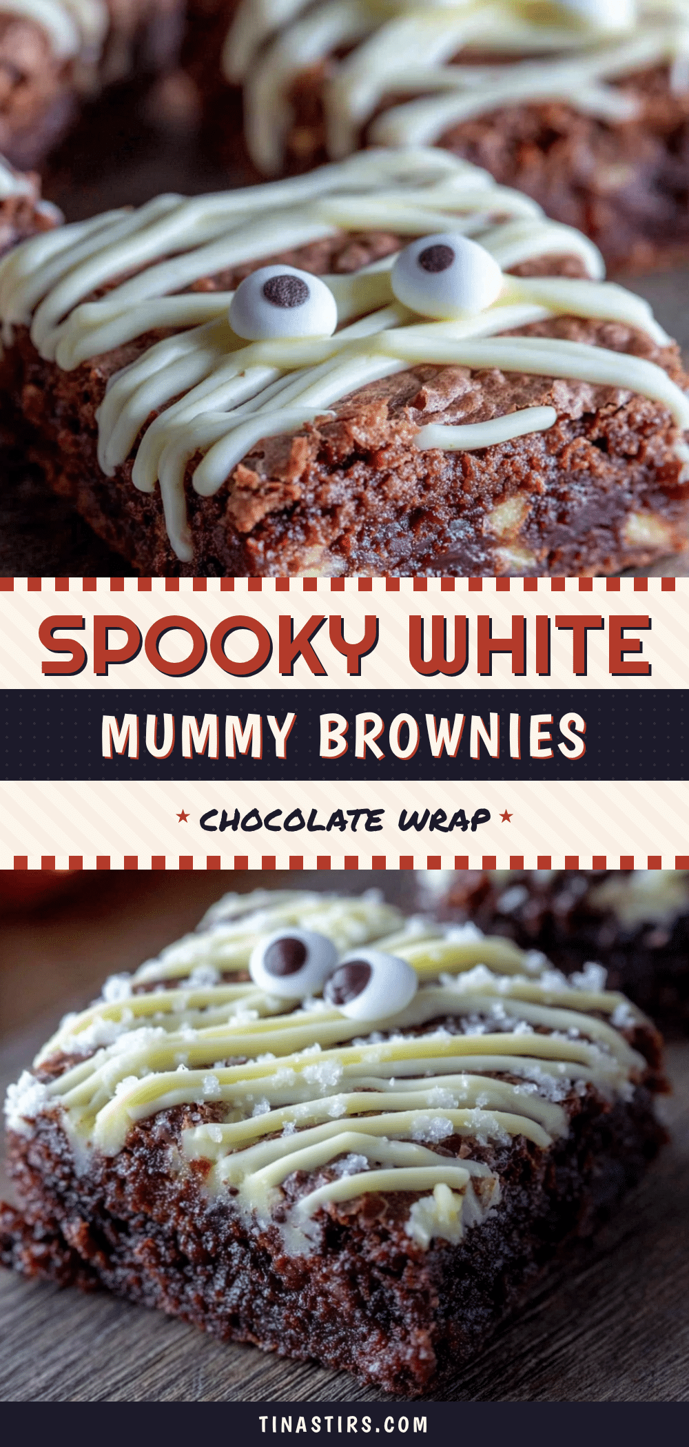 white chocolate mummy brownies recipe