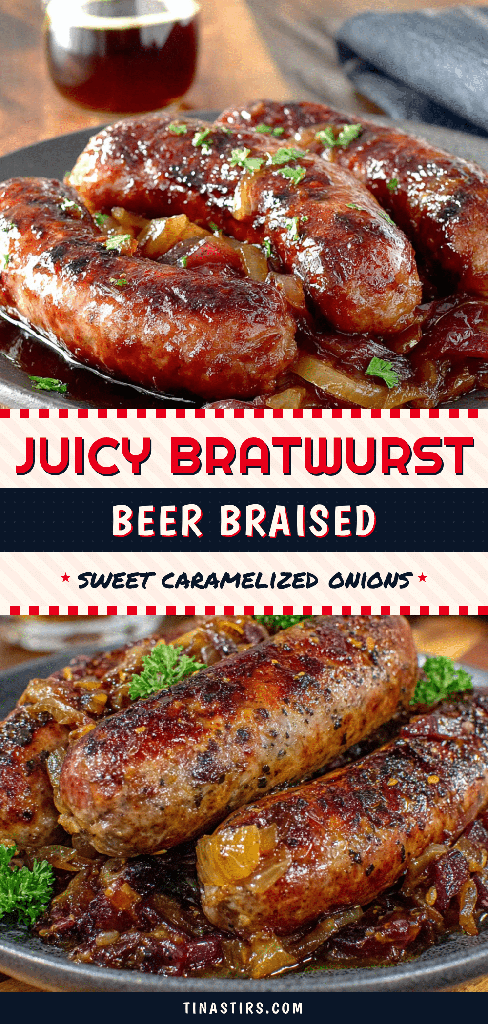 beer braised bratwurst recipe