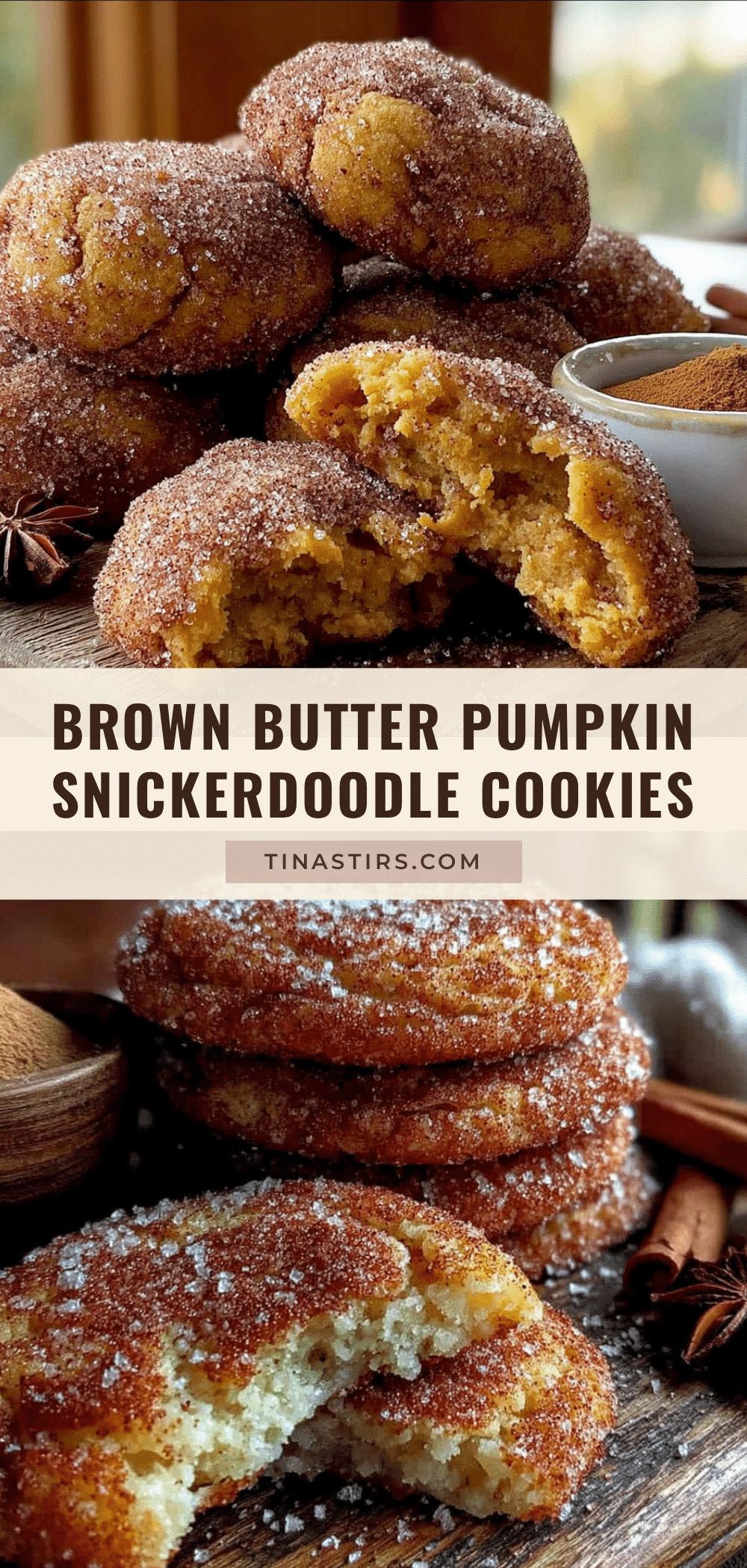 brown butter pumpkin snickerdoodle cookies recipe