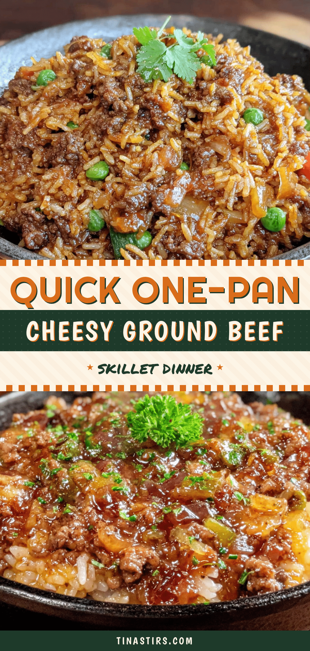 cheesy ground beef skillet recipe