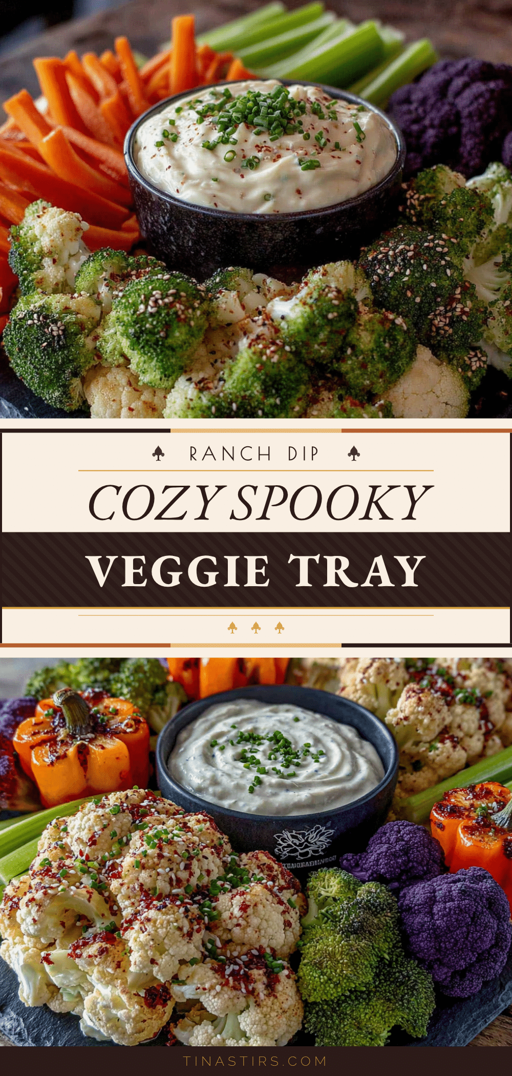 cozy spooky halloween veggie tray recipe