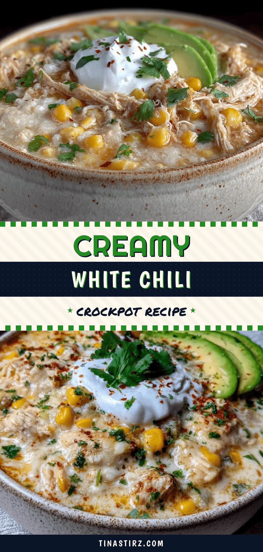 creamy crockpot white chicken chili recipe