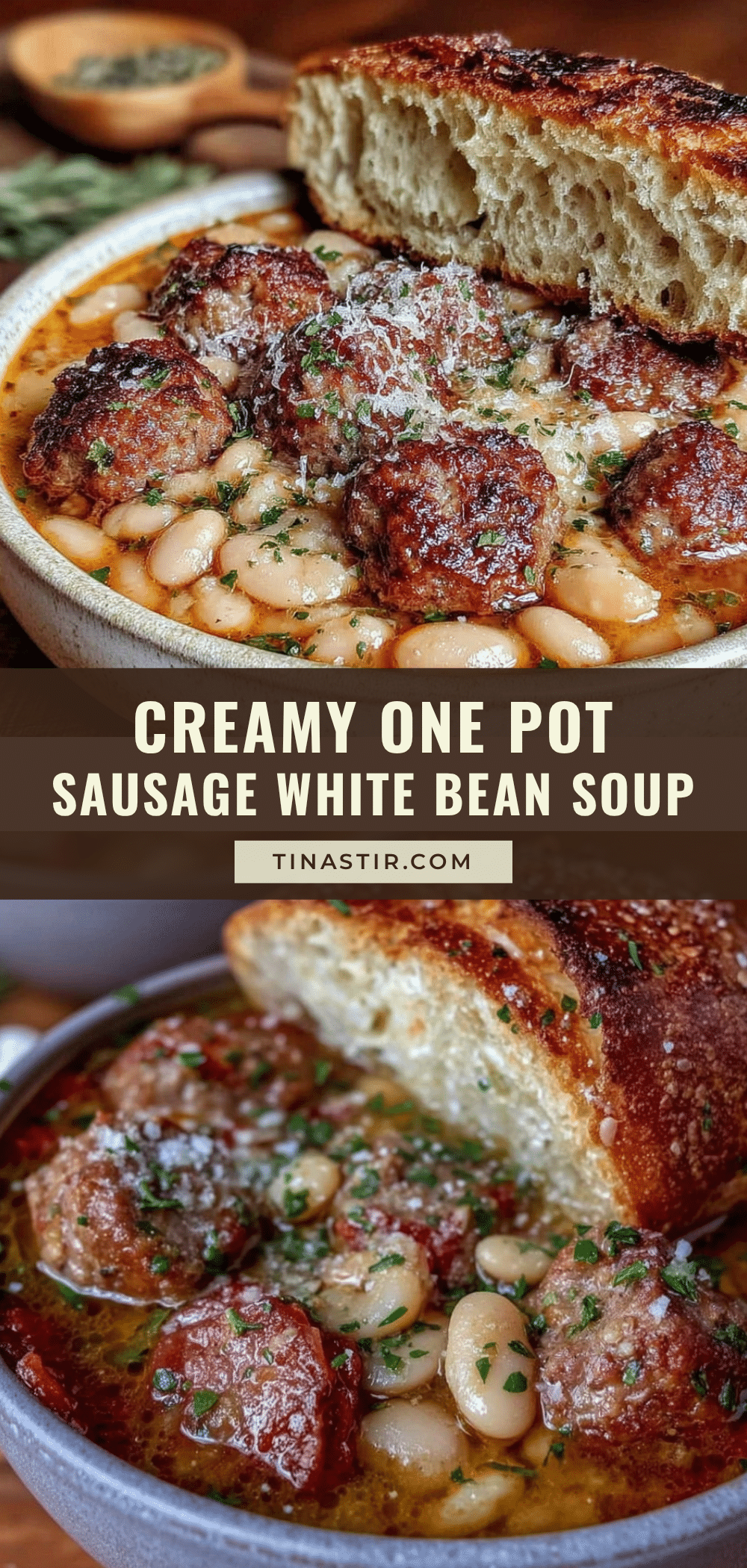 creamy one-pot sausage and white bean soup recipe