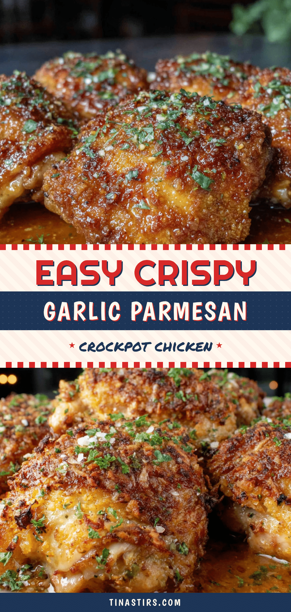 crispy garlic parmesan chicken thighs recipe