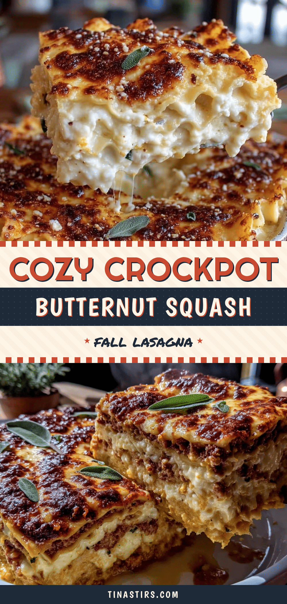 crockpot butternut squash lasagna recipe