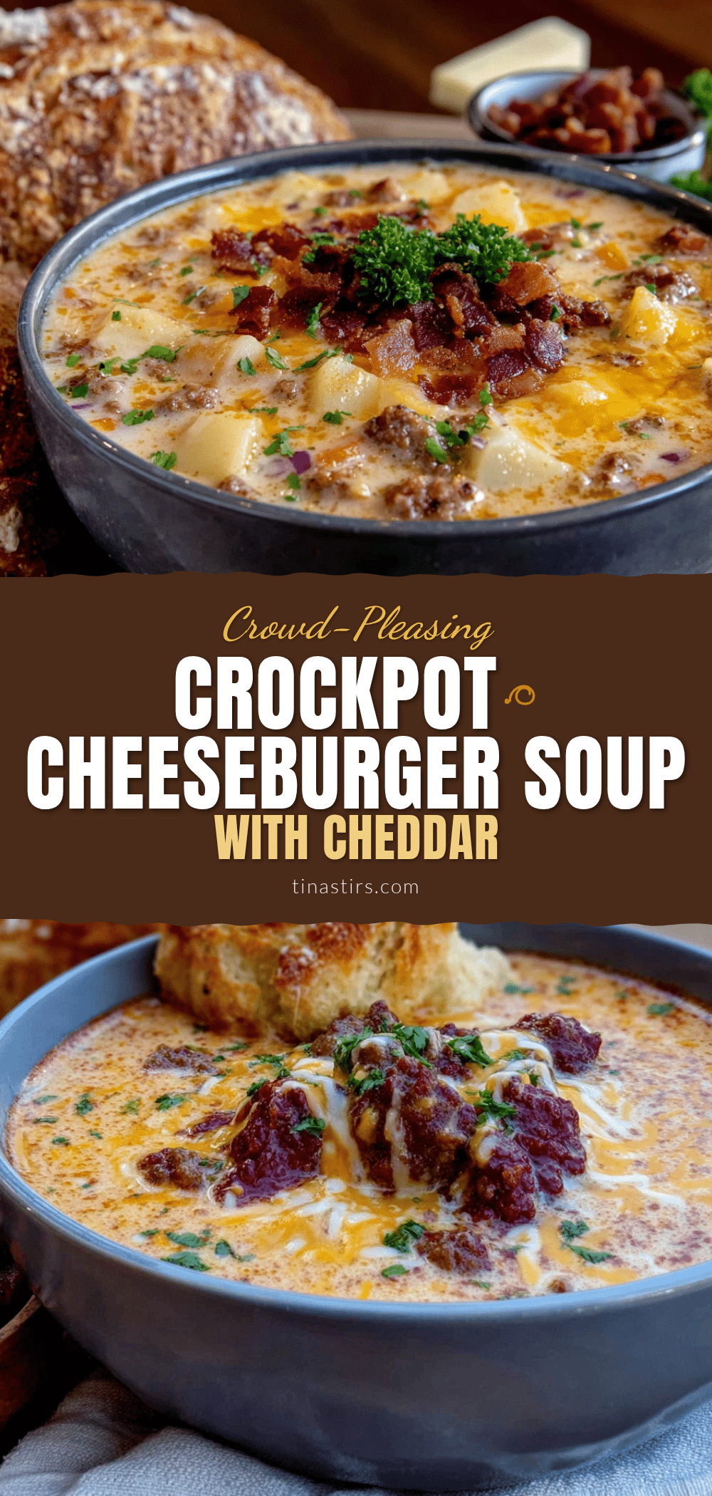 Crockpot Cheeseburger Soup recipe