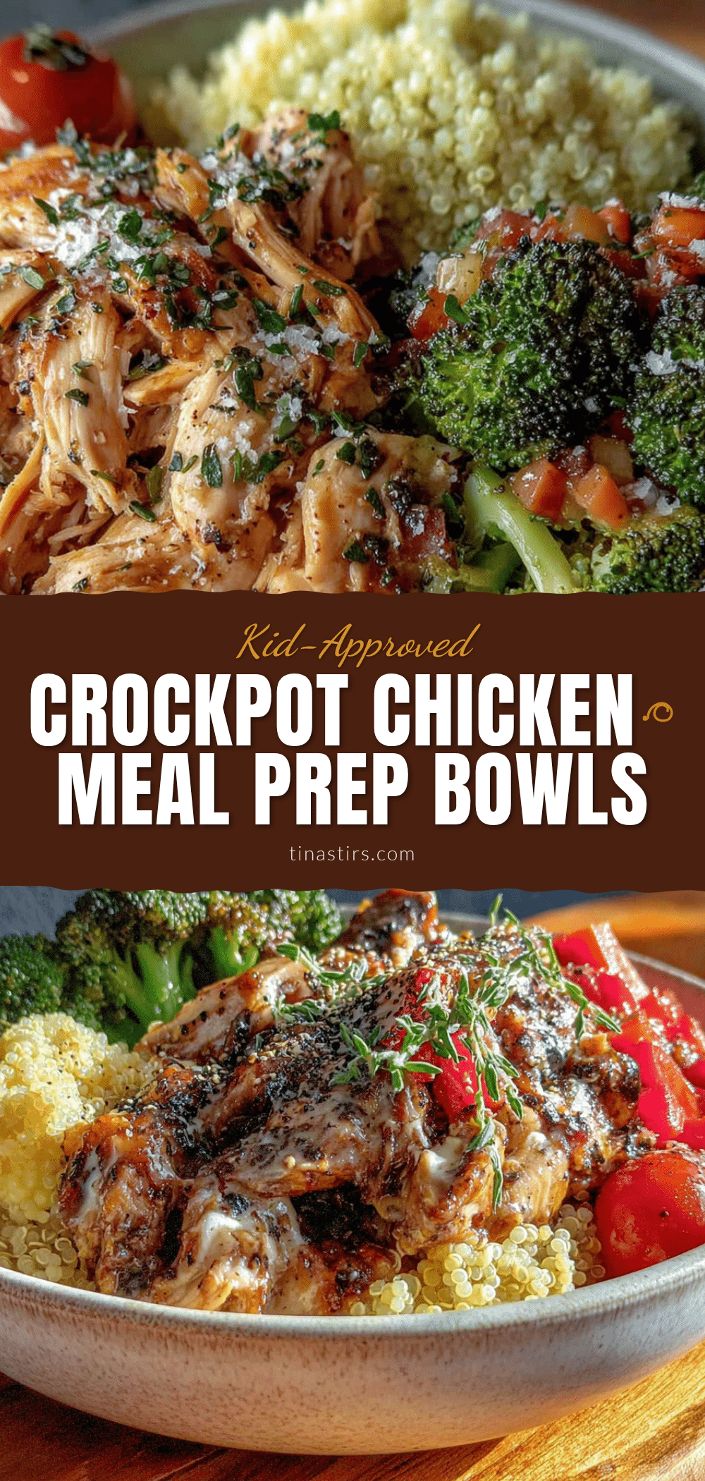 crockpot chicken meal prep bowls recipe
