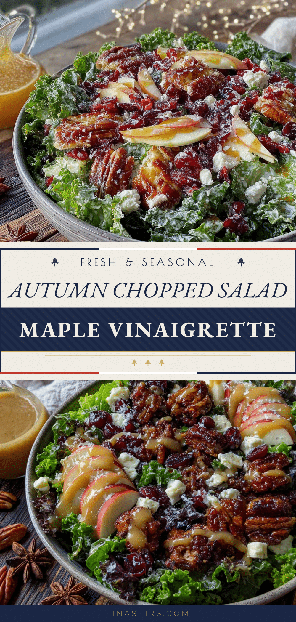 fresh autumn chopped salad with maple vinaigrette recipe