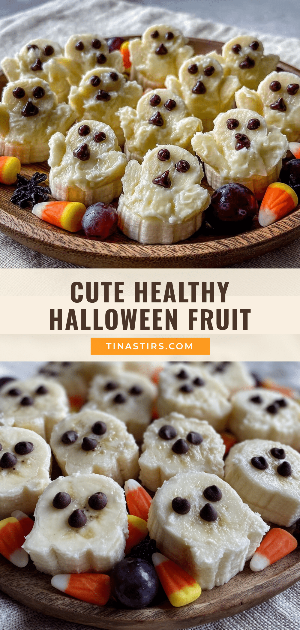 Healthy Halloween Fruit Ghost Tray recipe