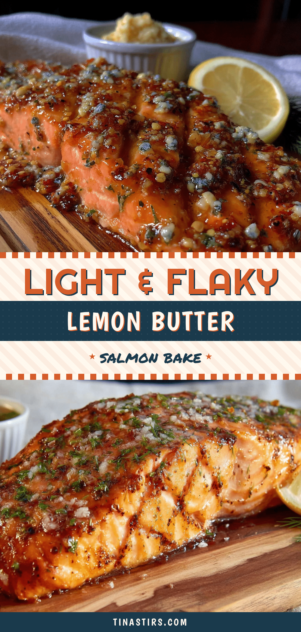 lemon butter salmon bake recipe
