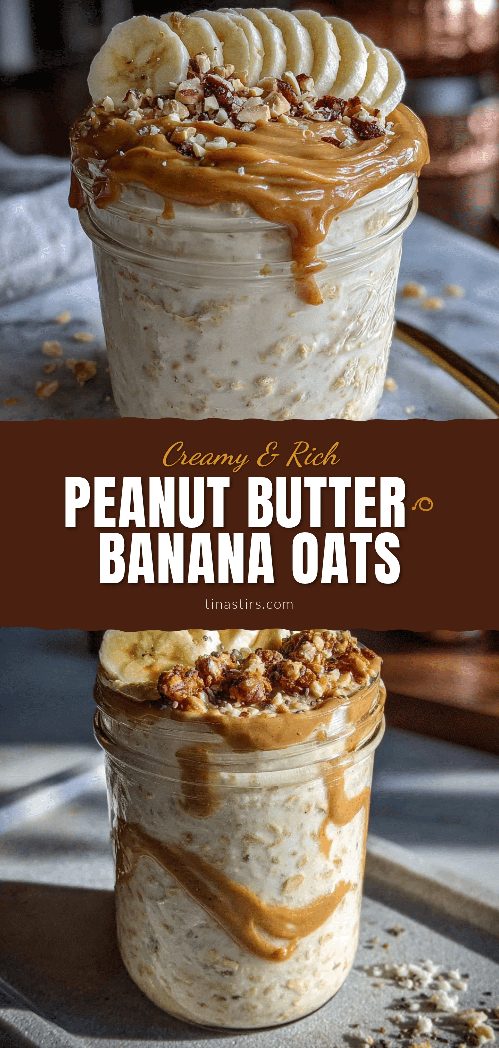 peanut butter banana overnight oats recipe