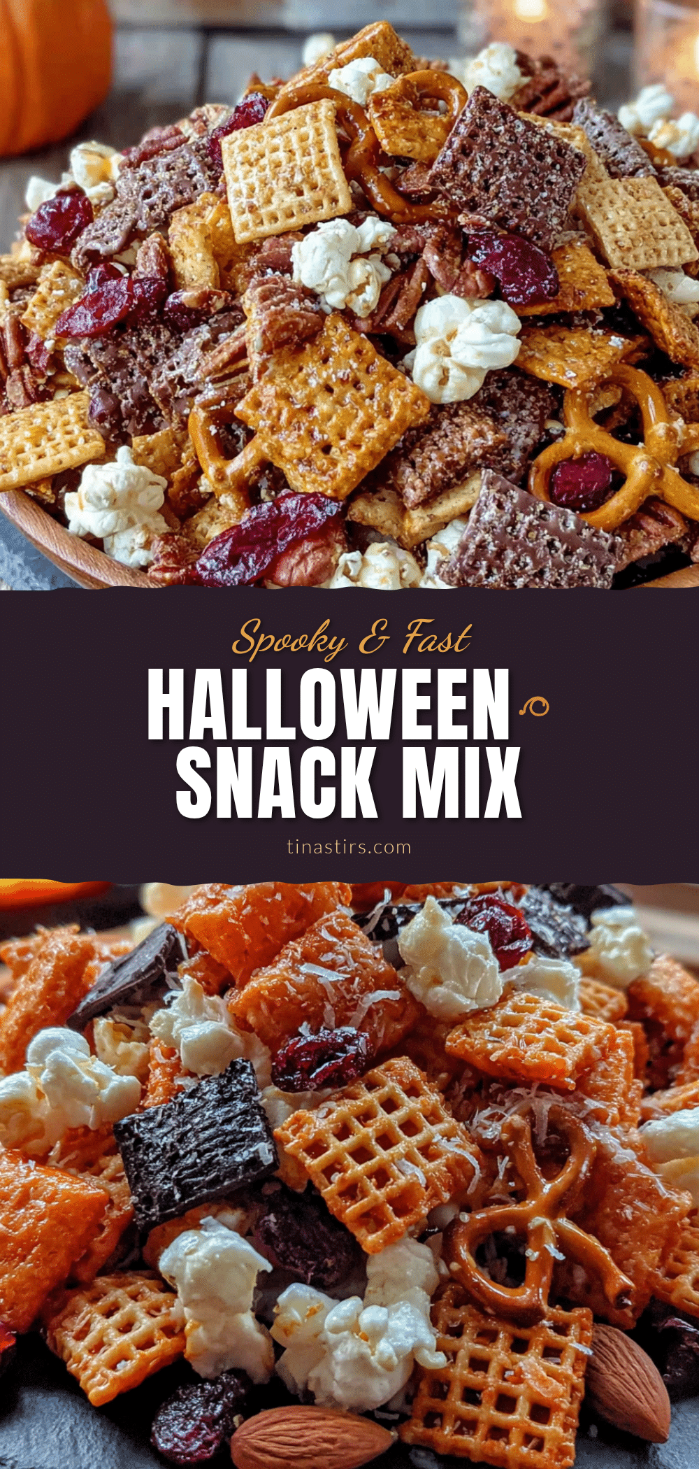 quick Halloween snack mix recipe