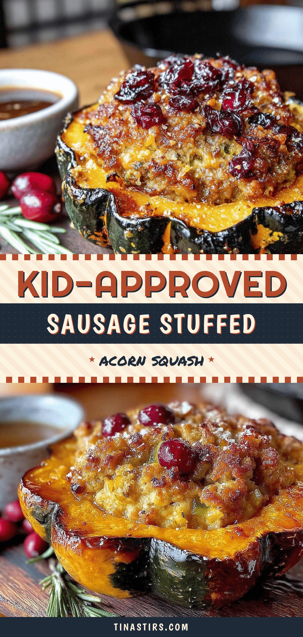 sausage-stuffed acorn squash recipe