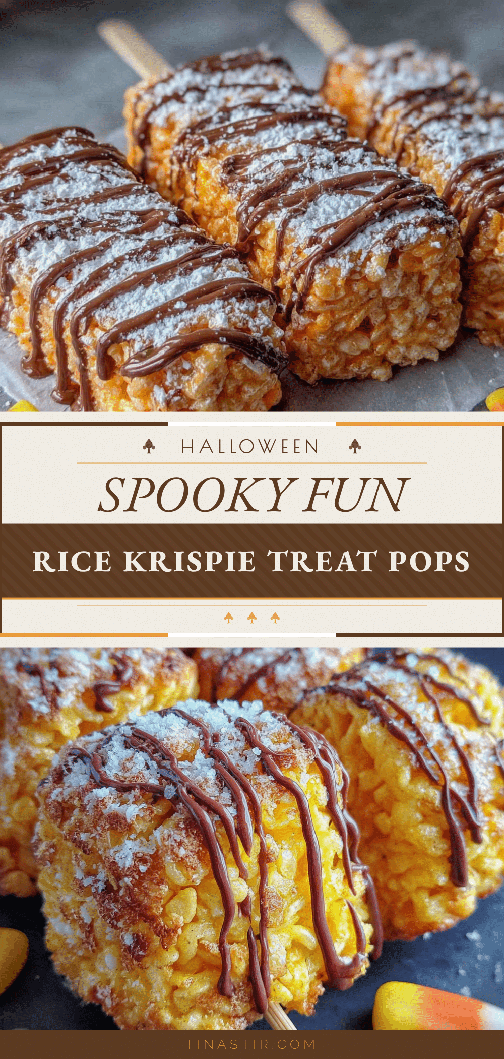 Spooky Halloween Rice Krispie Treat Pops recipe