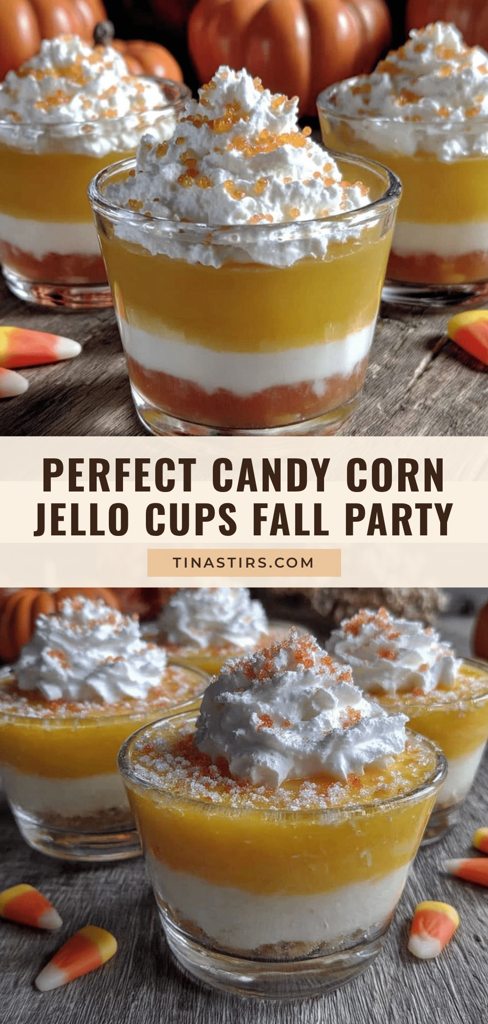 candy corn jello cups recipe
