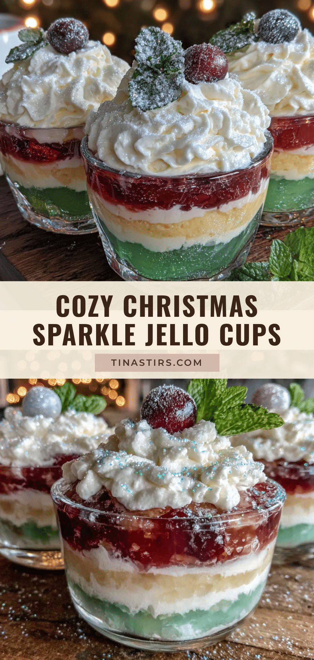 cozy christmas sparkle jello cups recipe