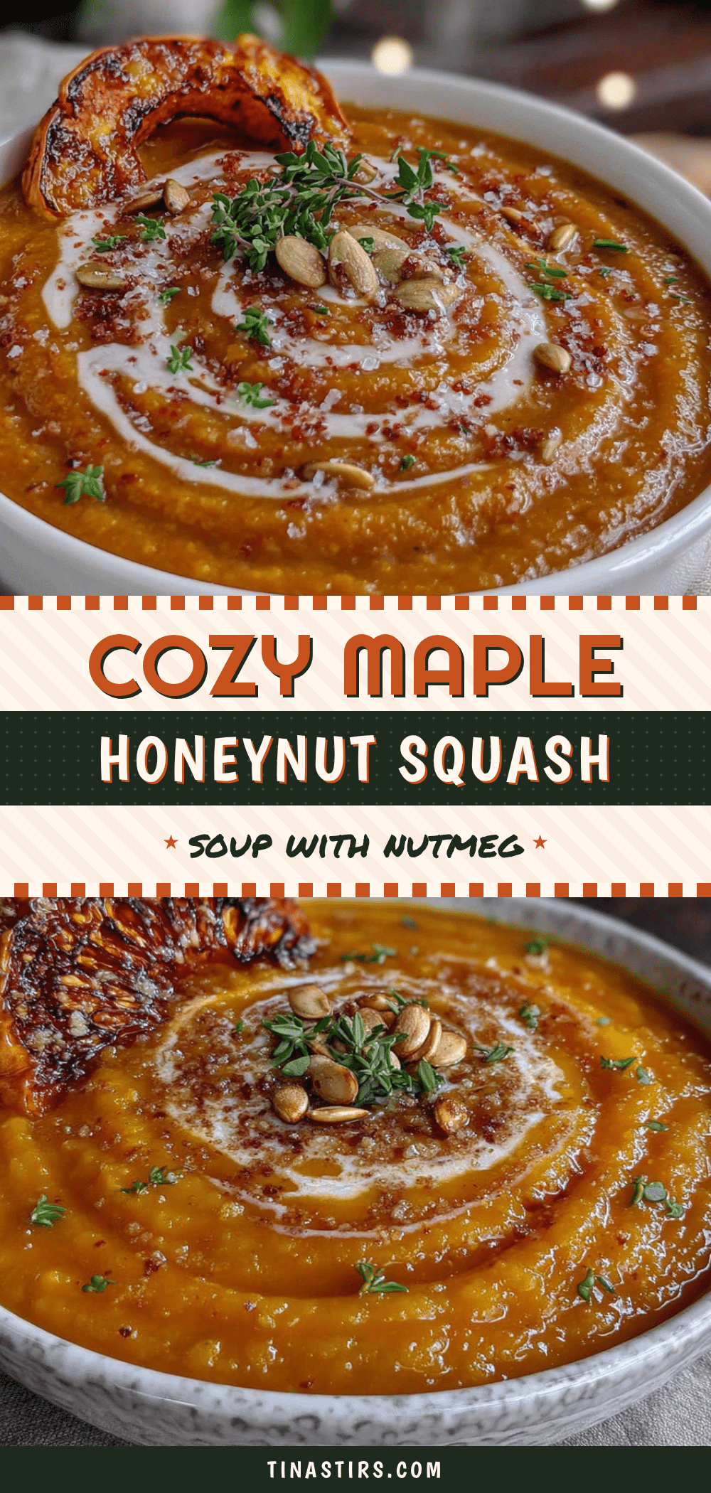 cozy maple honeynut squash soup recipe