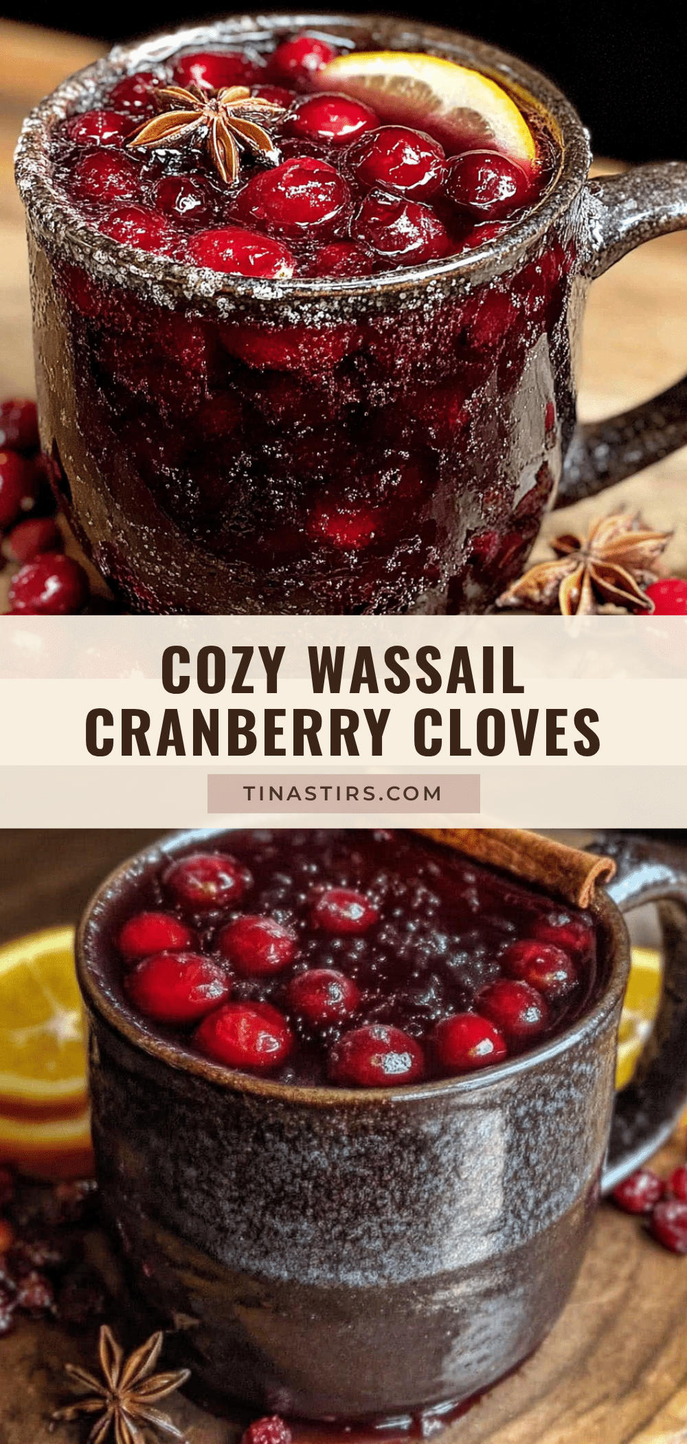 cozy wassail with cranberry and cloves recipe