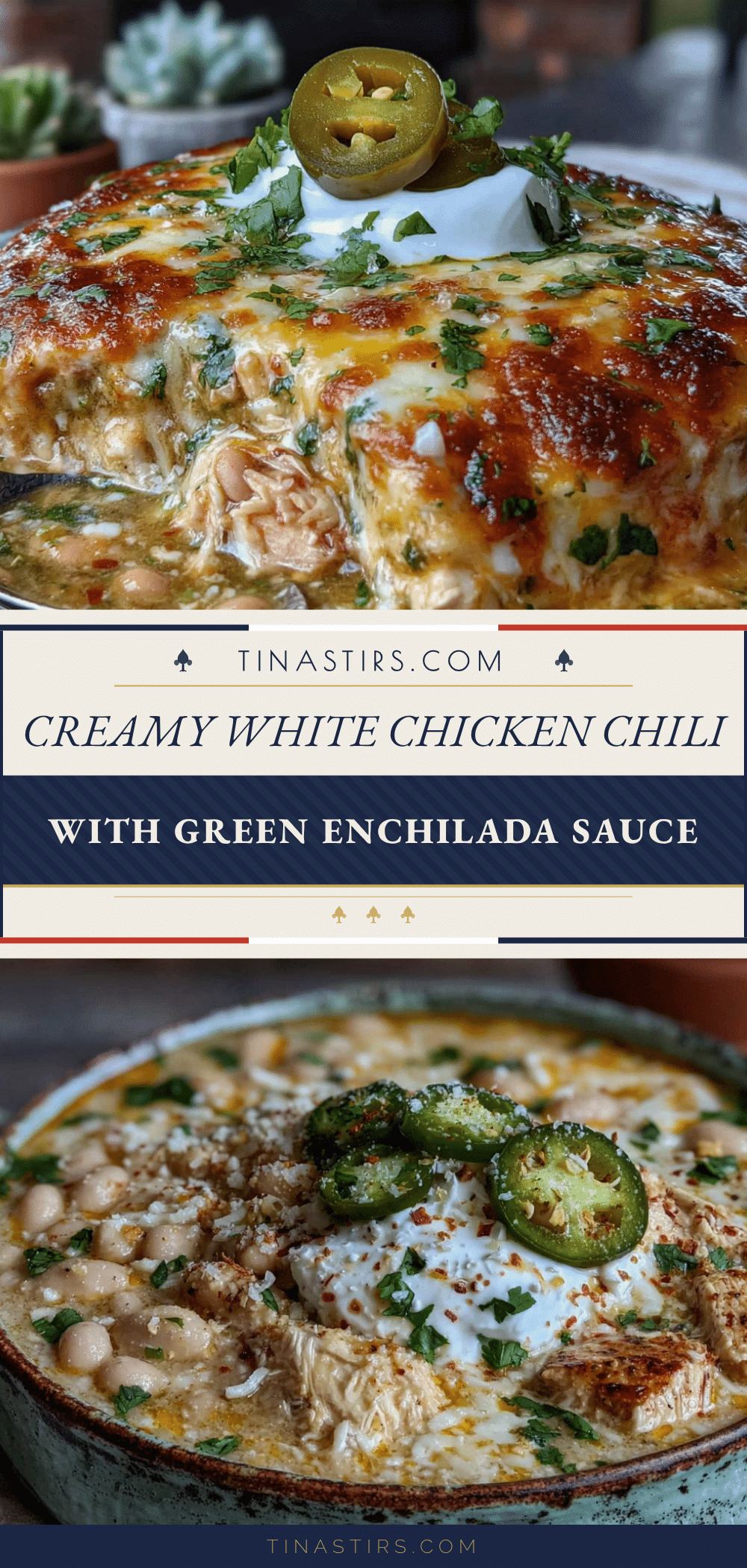 creamy white chicken chili with green enchilada sauce recipe