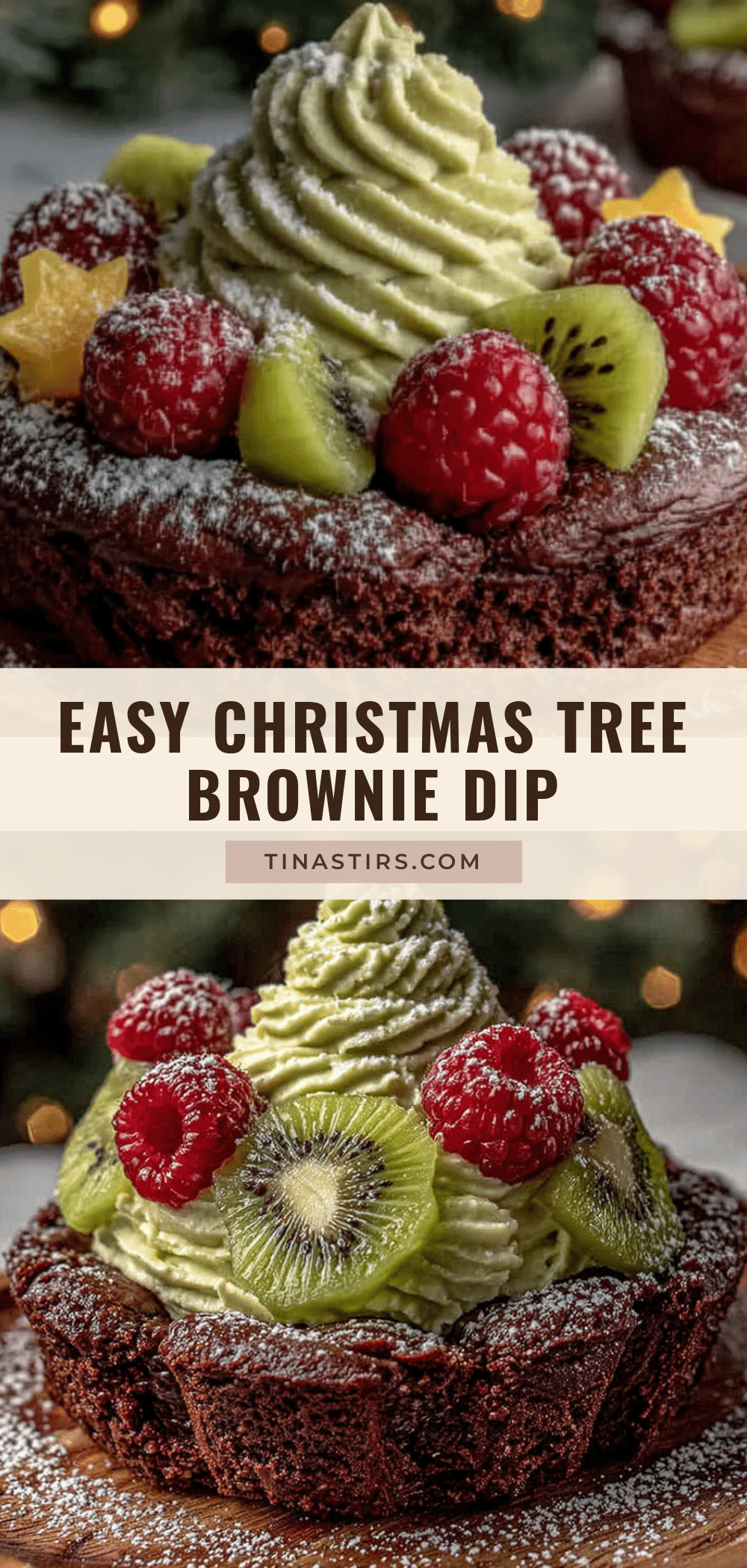 easy christmas tree brownie dip recipe