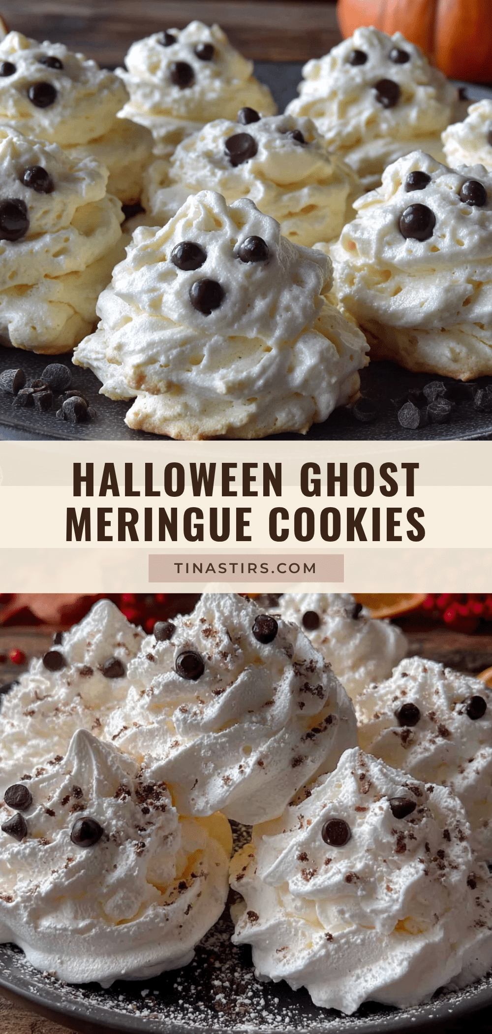 Halloween ghost meringue cookies recipe