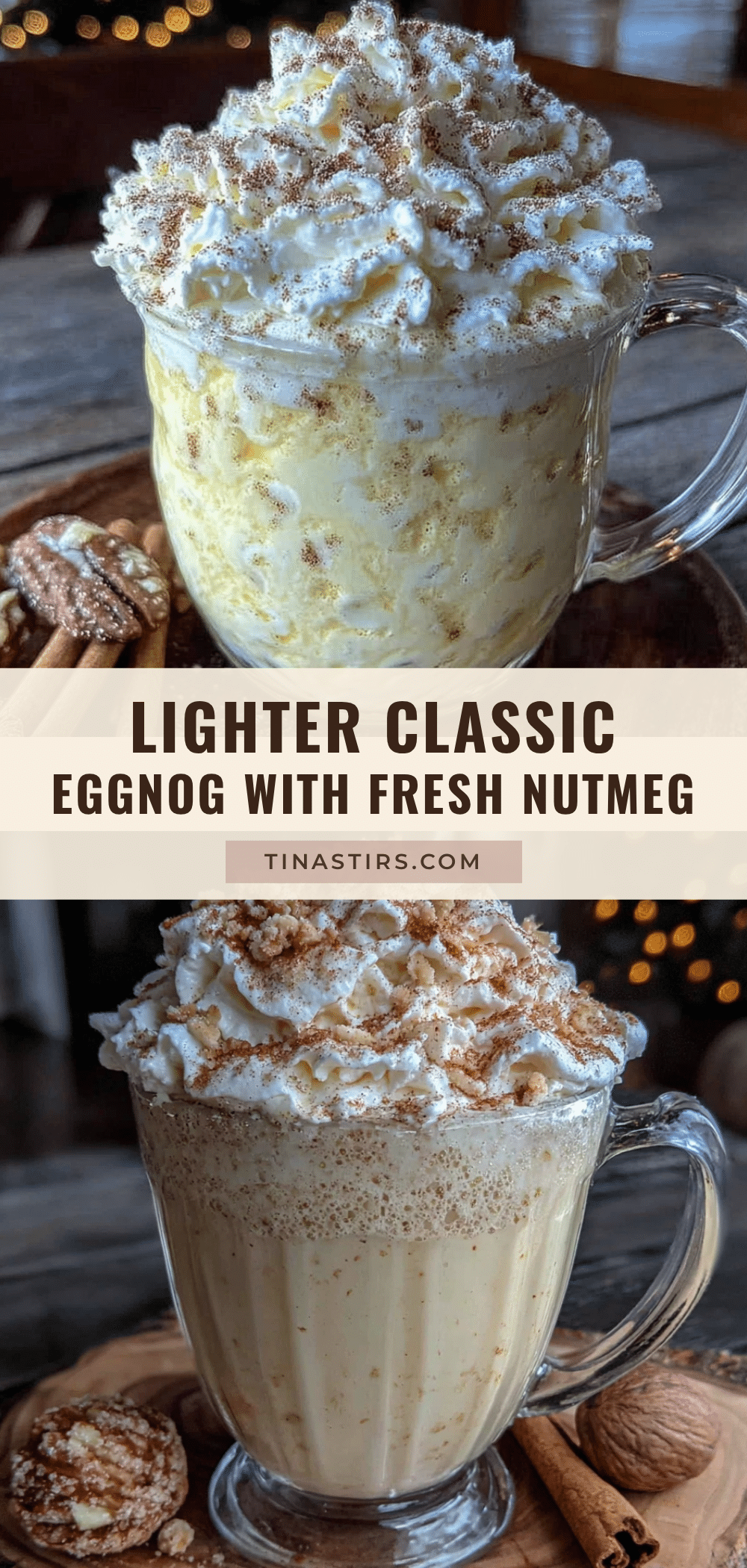 Lighter classic eggnog with fresh nutmeg recipe