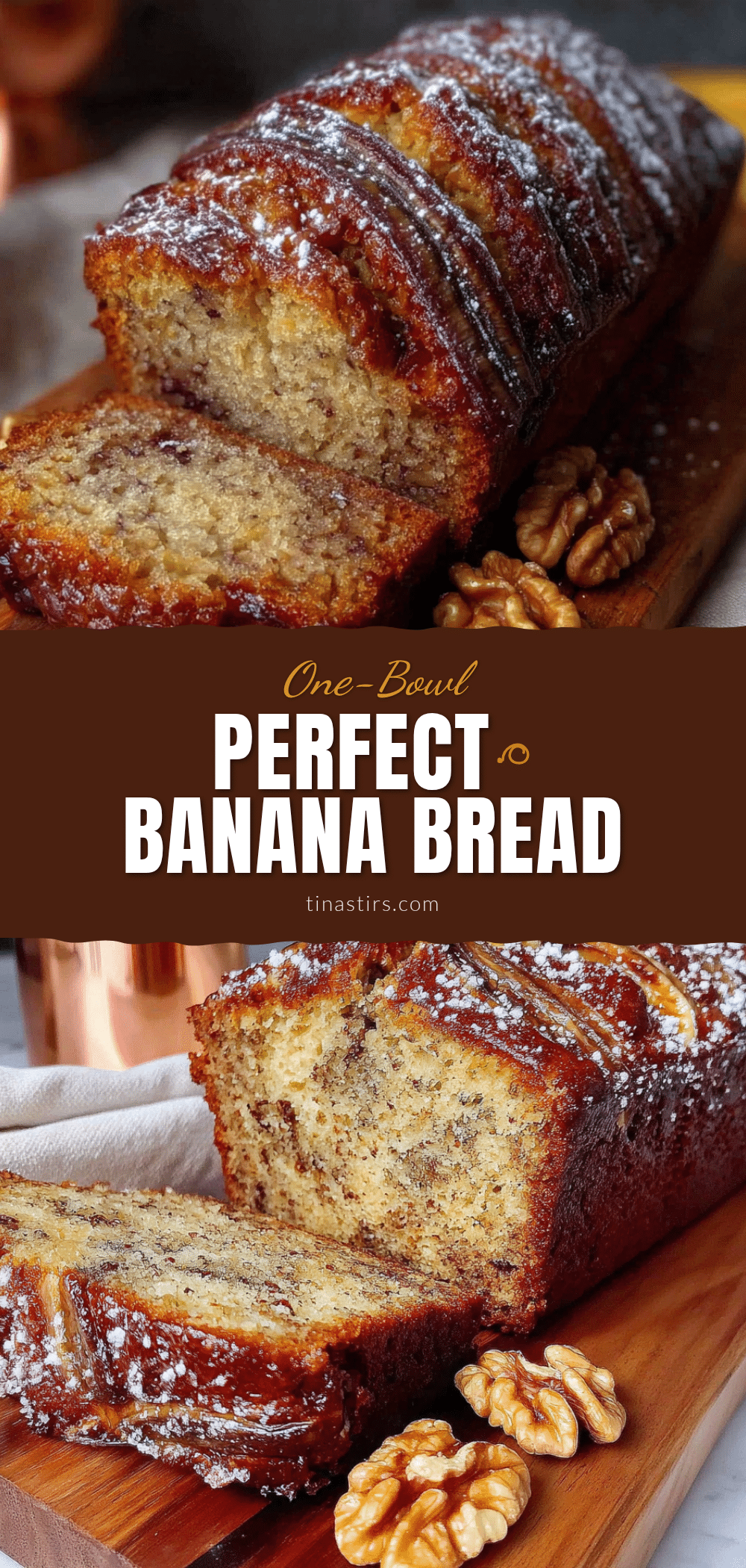 one-bowl banana bread with walnuts recipe