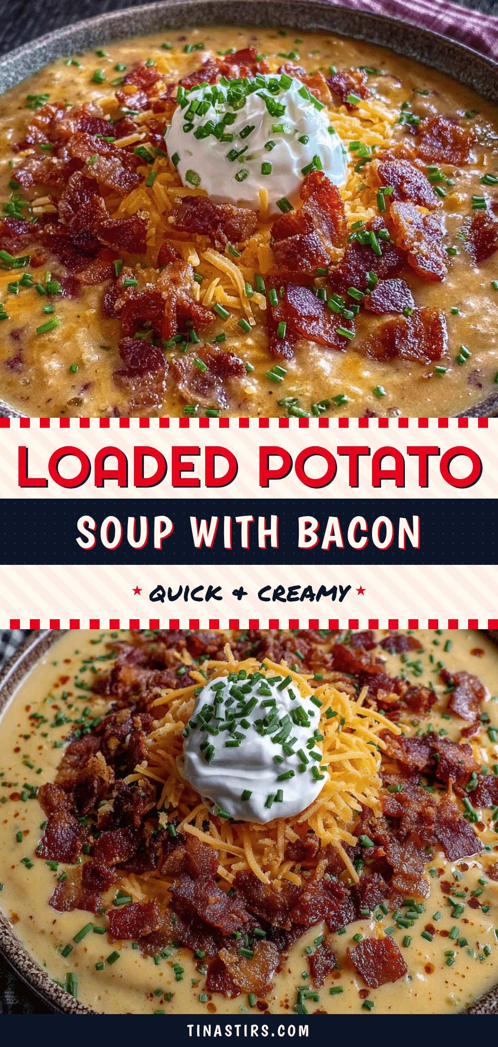 quick loaded baked potato soup with bacon recipe