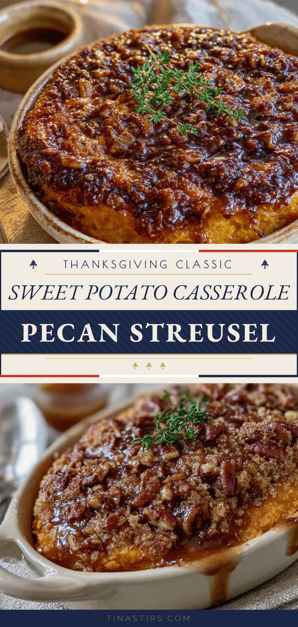 quick sweet potato casserole with pecan streusel recipe